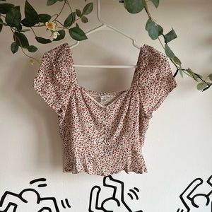 American Eagle Floral Blouse Size Small